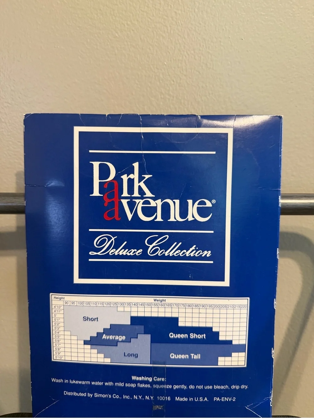 Vintage Park Avenue Sheer Support Pantyhose Queen A Oatmeal NOS